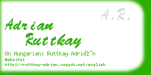 adrian ruttkay business card